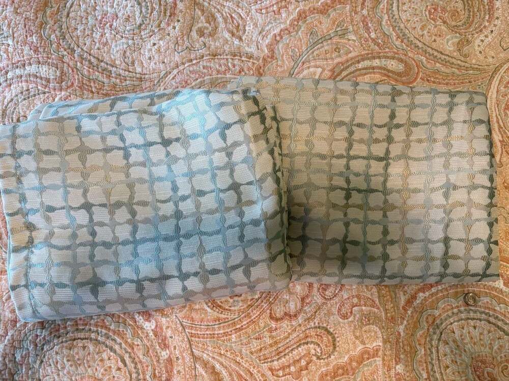 EUC 2 Allen + Roth Curtain Panels 94x52, rod, or clip curtains